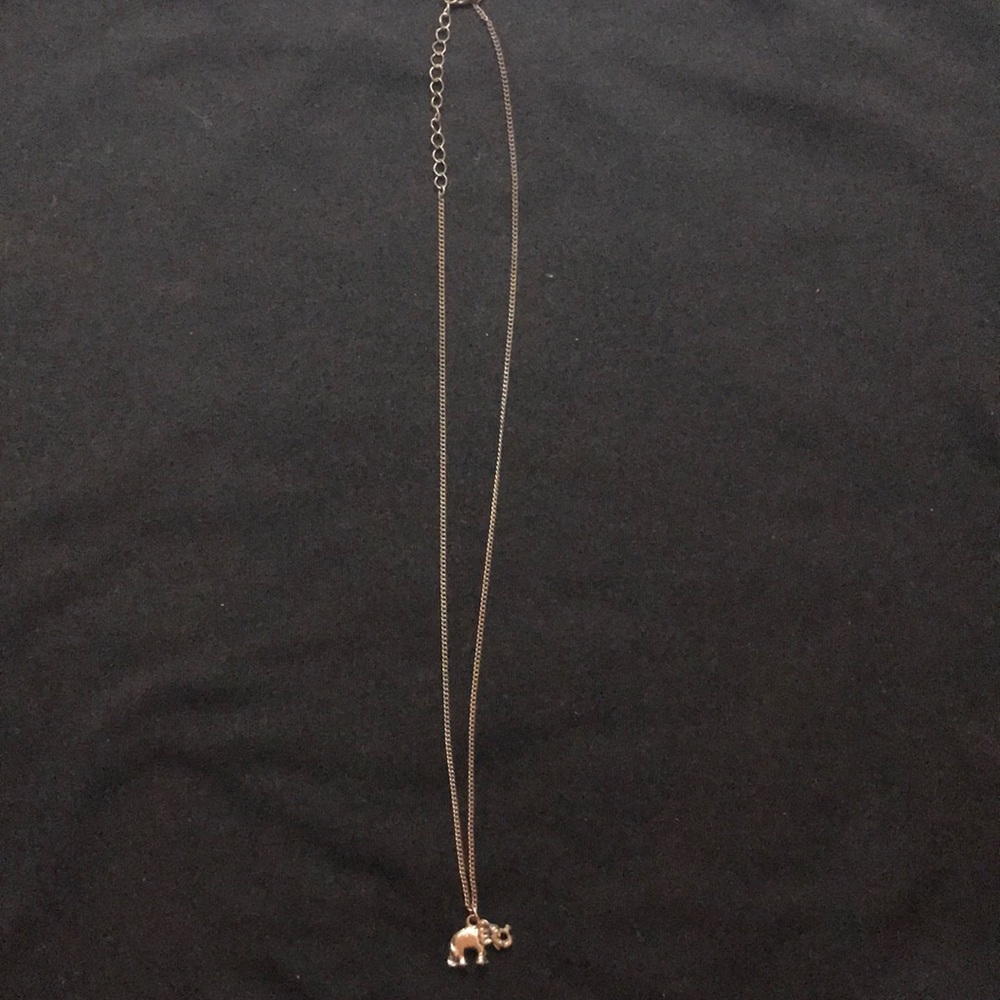 silver elephant necklace